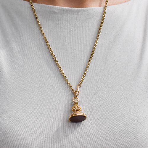ANTIQUE EDWARDIAN CARNELIAN 9CT GOLD LOCKET FOB DATED 1910 - ADDITIONAL PHOTO 10