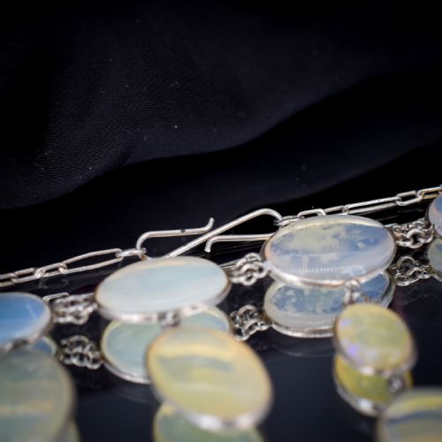 ANTIQUE EDWARDIAN OPAL FRINGE FESTOON NECKLACE 16 - ADDITIONAL PHOTO 7