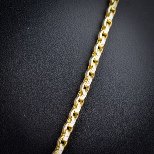 ANTIQUE 9CT YELLOW GOLD OVAL LINK CHAIN NECKLACE WITH DOG CLIP - ADDITIONAL PHOTO 8