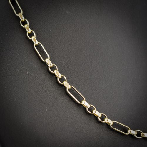 VINTAGE 9CT YELLOW GOLD 18 FANCY LINK CHAIN NECKLACE - ADDITIONAL PHOTO 2