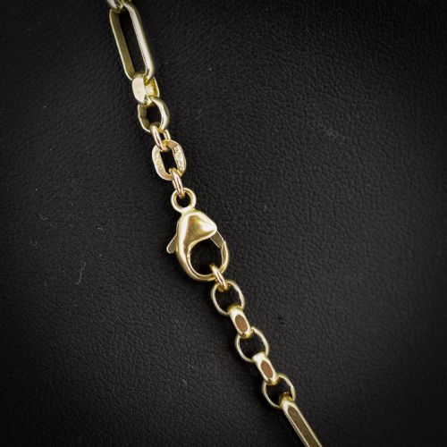 VINTAGE 9CT YELLOW GOLD 18 FANCY LINK CHAIN NECKLACE - ADDITIONAL PHOTO 3