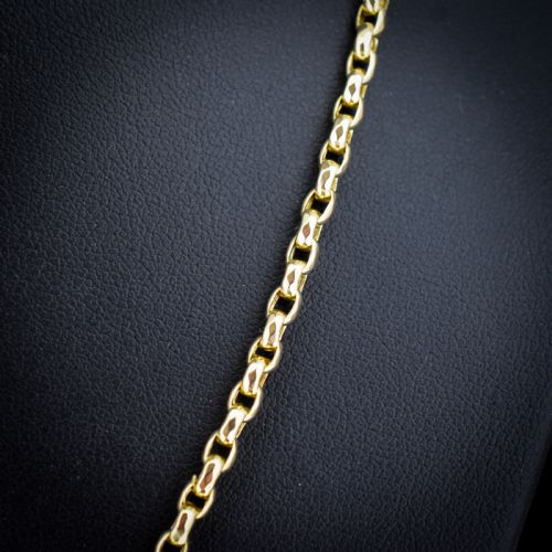 ANTIQUE VICTORIAN 9CT GOLD FACETED LINK CHAIN NECKLACE WITH DOG CLIP 215 - ADDITIONAL PHOTO 3