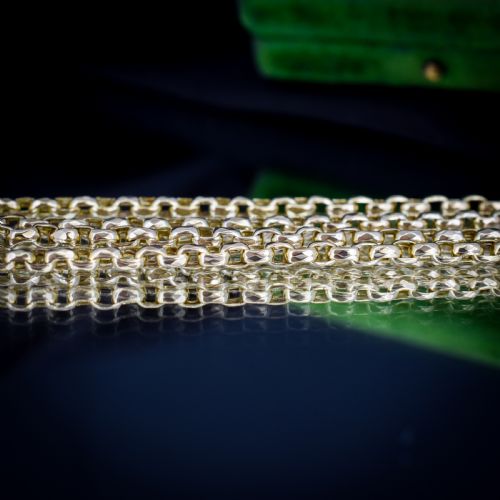 ANTIQUE VICTORIAN 9CT GOLD FACETED LINK CHAIN NECKLACE WITH DOG CLIP 215 - ADDITIONAL PHOTO 5