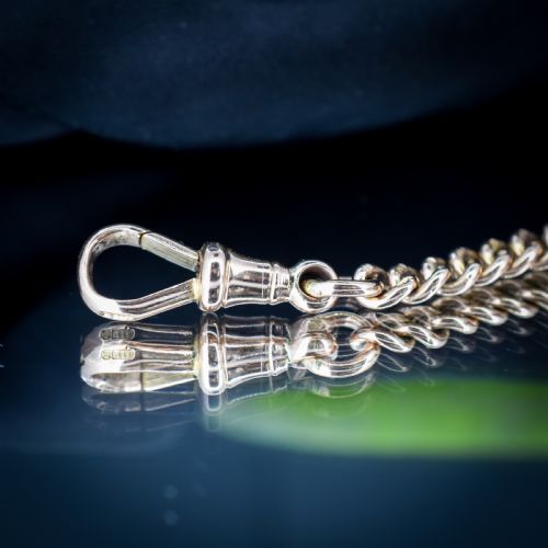 ANTIQUE GRADUATED CURB 9CT GOLD BRACELET WITH DOG CLIP AND TBAR DROP 825 - ADDITIONAL PHOTO 7
