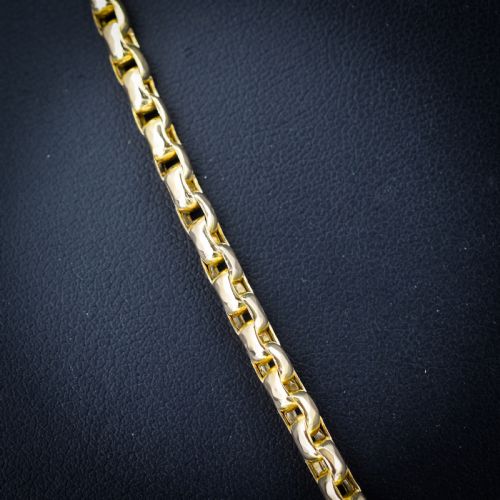 ANTIQUE VICTORIAN 9CT GOLD FACETED LINK CHAIN NECKLACE WITH DOG CLIP 20 - ADDITIONAL PHOTO 3