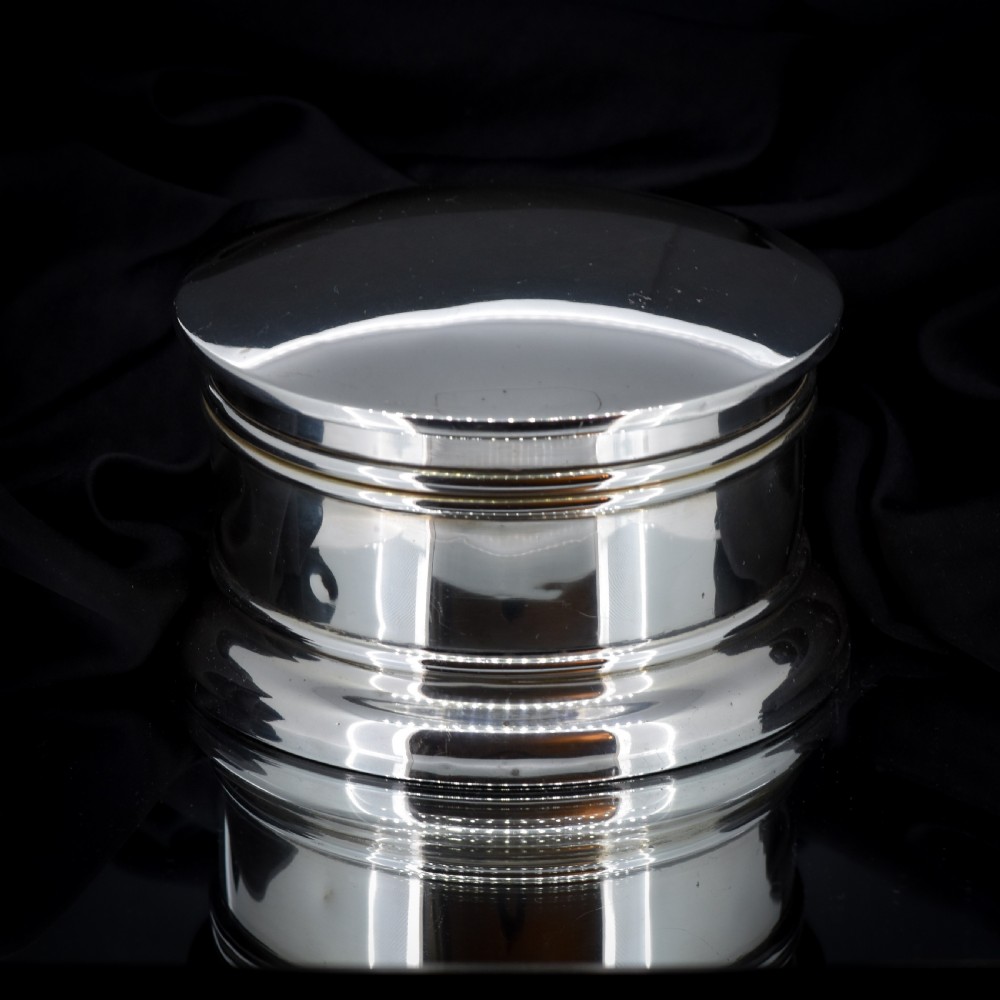 Art Deco '1926' Hallmarked Sterling Silver Large Heavy Jewellery Box with Mirror
