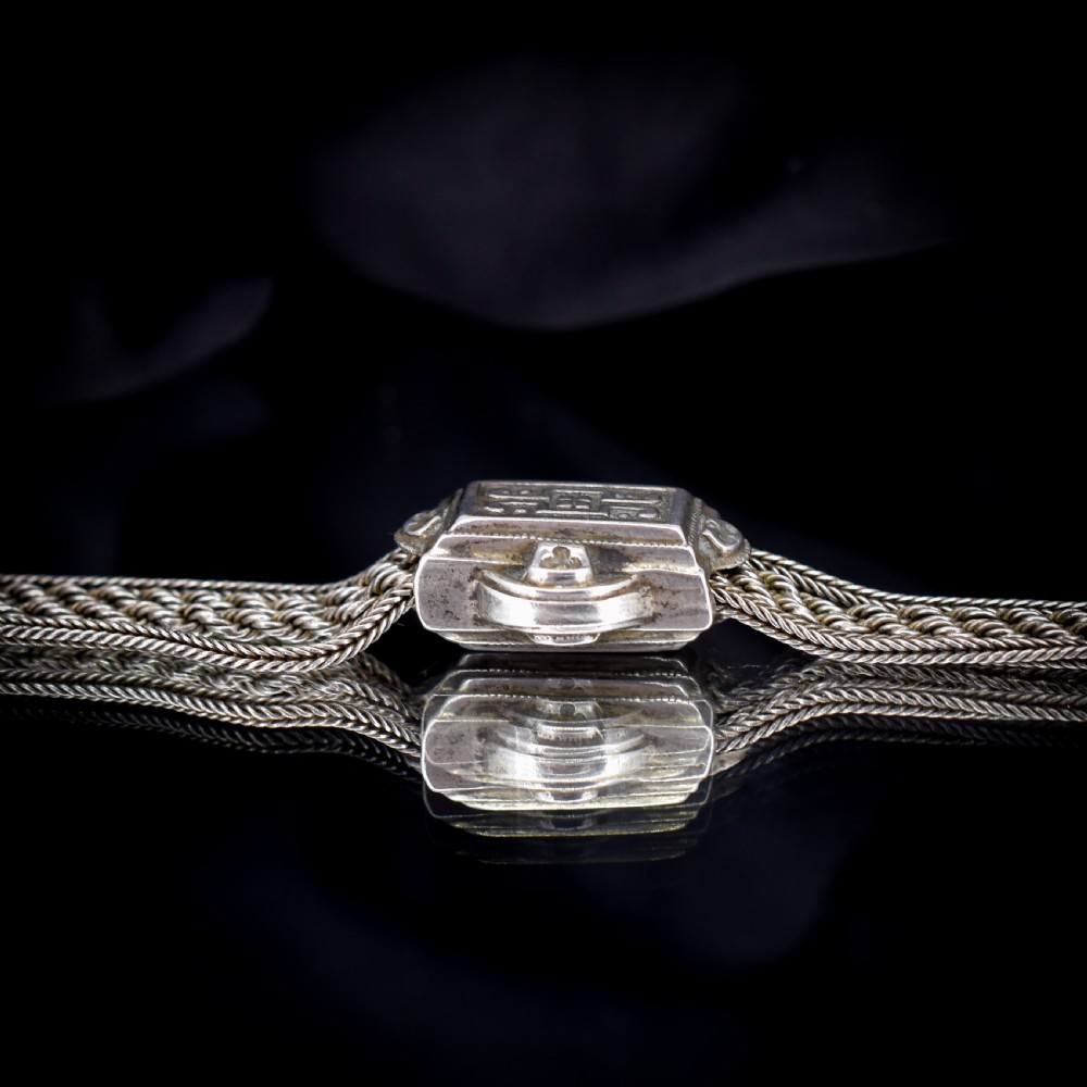 Antique Silver Multi-Strand Albertina Albert Chain Bracelet | 8.5