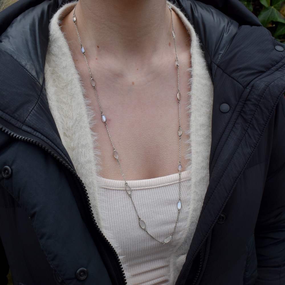 Antique Moonstone Sterling Silver 28