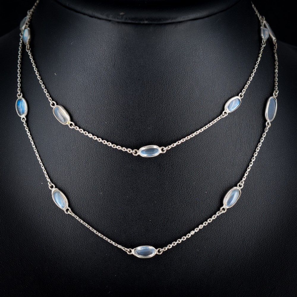 Antique Moonstone Sterling Silver 28