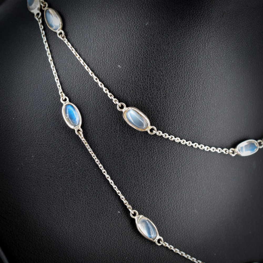 Antique Moonstone Sterling Silver 28