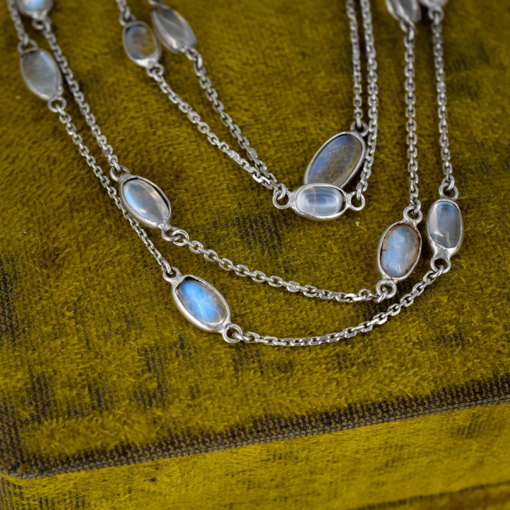 Antique Moonstone Sterling Silver 28