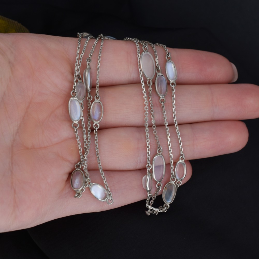 Antique Moonstone Sterling Silver 28