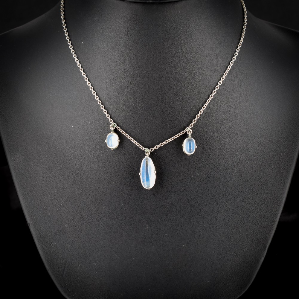 Antique Moonstone Sterling Silver 20