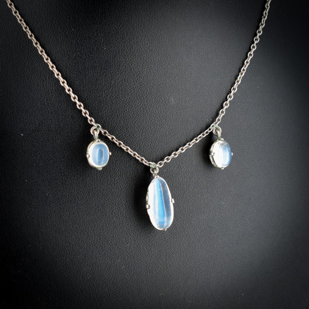Antique Moonstone Sterling Silver 20