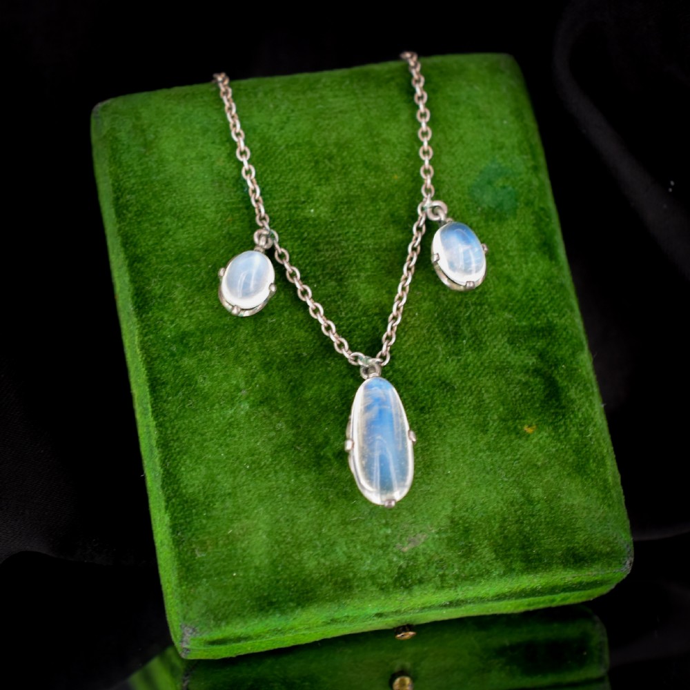 Antique Moonstone Sterling Silver 20