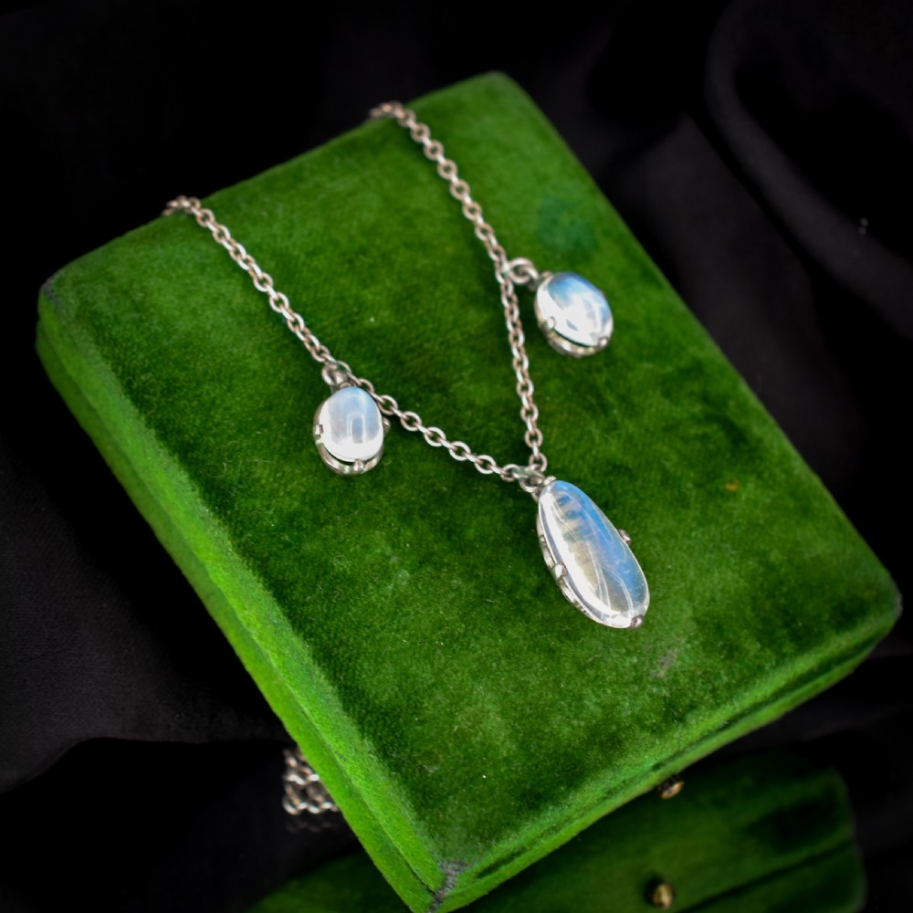 Antique Moonstone Sterling Silver 20