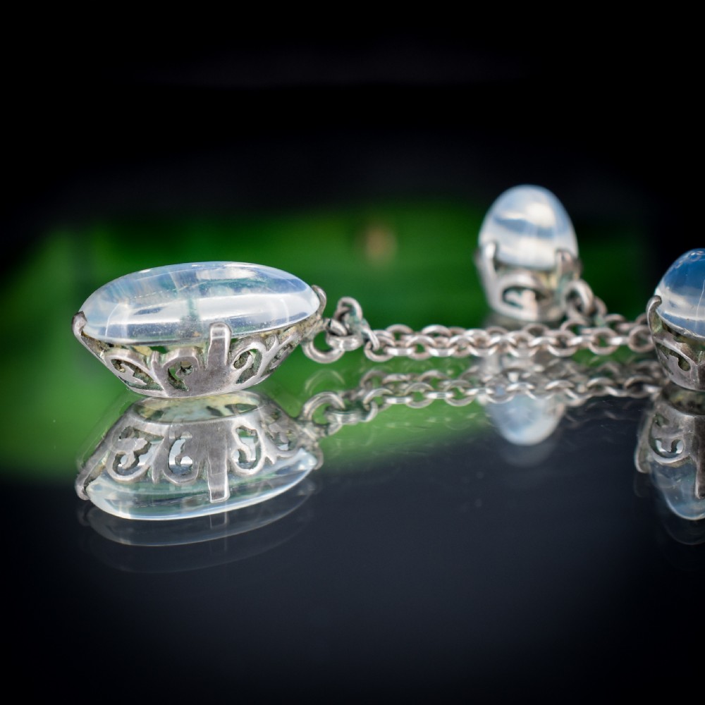 Antique Moonstone Sterling Silver 20