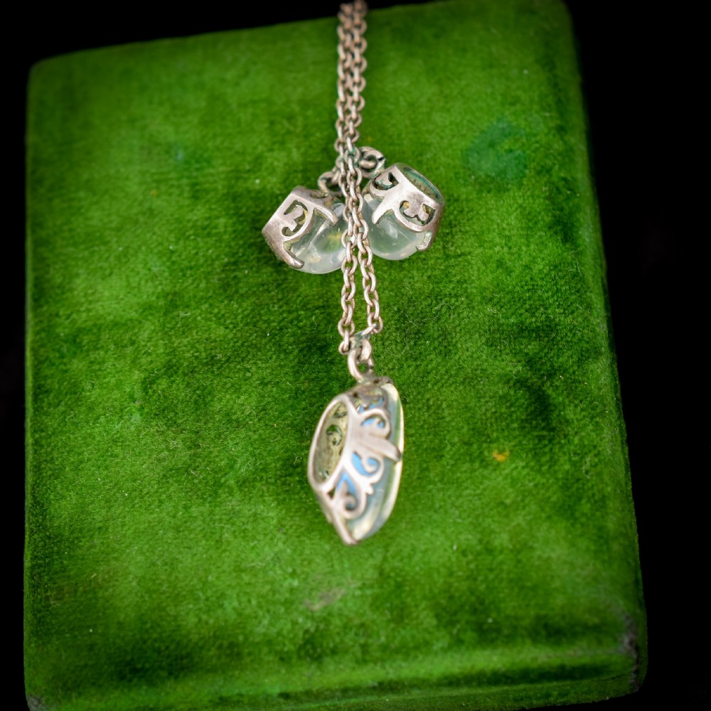 Antique Moonstone Sterling Silver 20