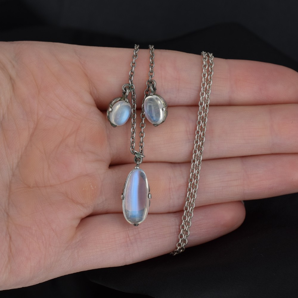 Antique Moonstone Sterling Silver 20