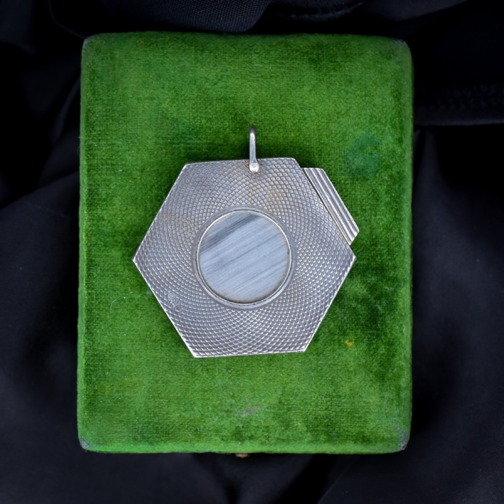 Vintage London 1964 Hexagon Sterling Silver Cigar Cutter Pendant