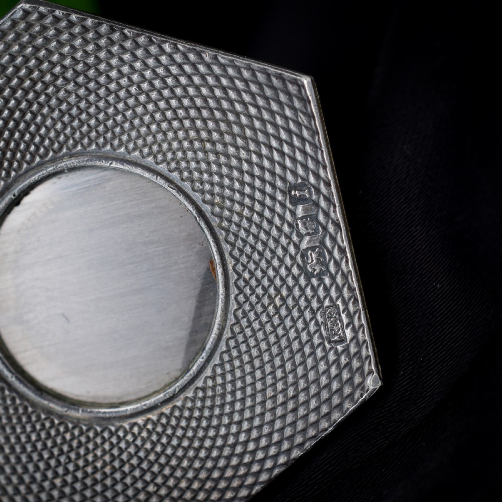 Vintage London 1964 Hexagon Sterling Silver Cigar Cutter Pendant View IV