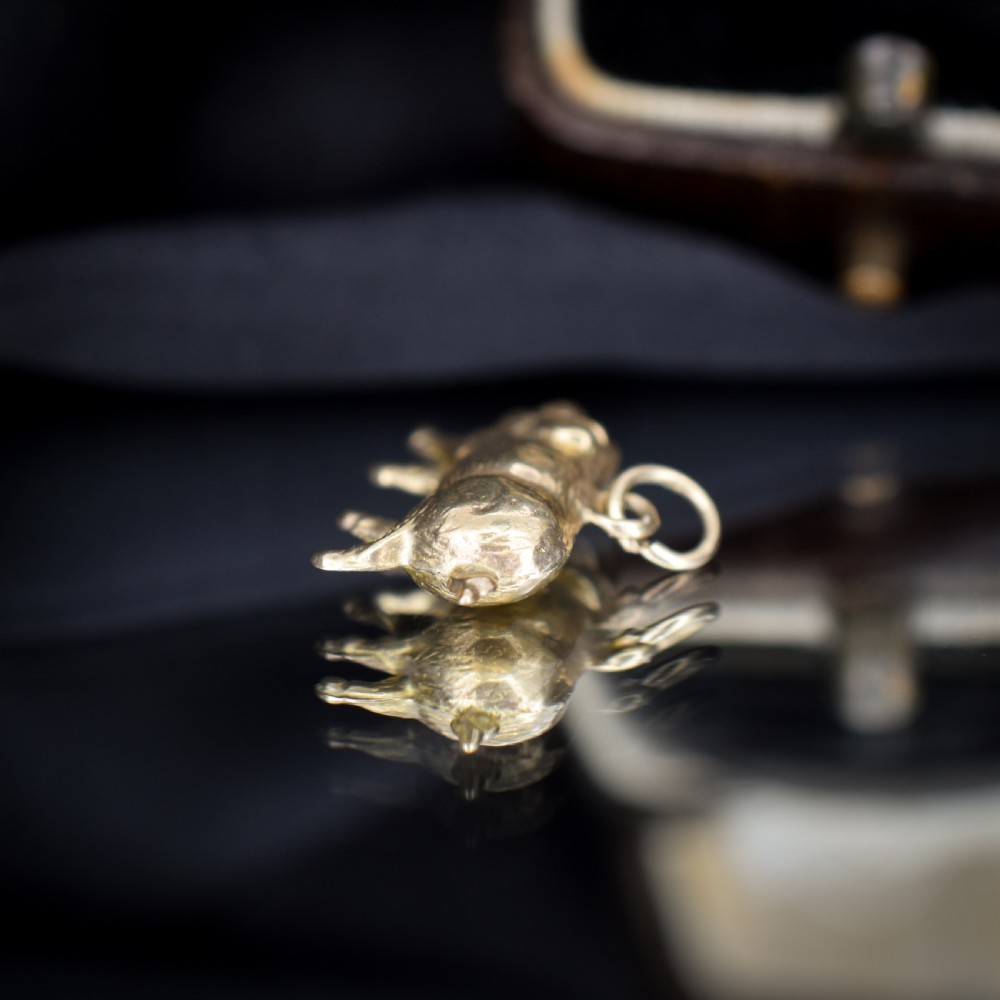 Vintage 9ct Gold Lucky Pig Charm Pendant | London 1963 View IX