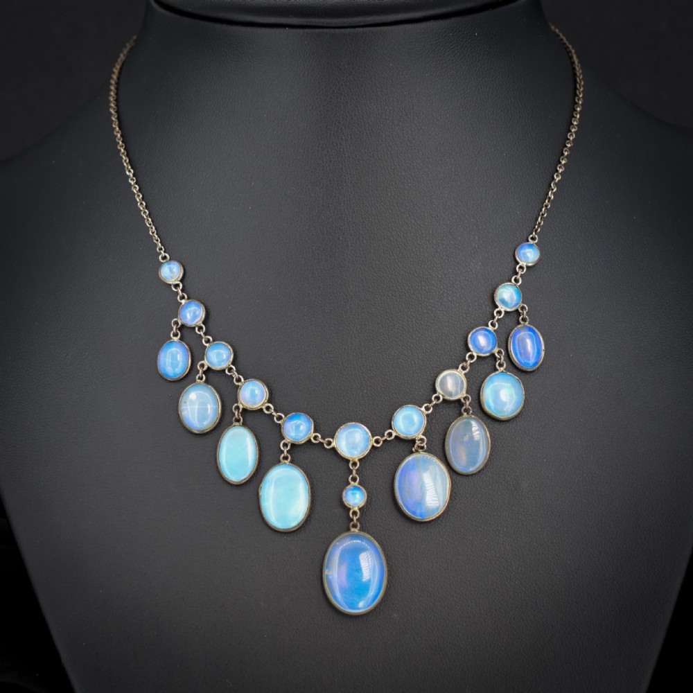 Antique Edwardian Opal Fringe Festoon Necklace | 15
