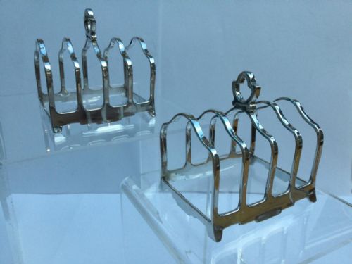 A Fine Pair of Art Deco Silver Toast Racks