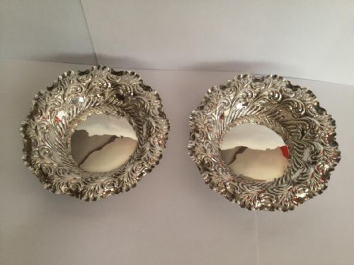 A Pretty Pair of Edwardian Silver Bonbon Dishes