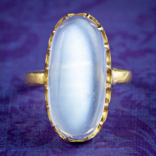 Antique Victorian Moonstone Ring 6ct Moonstone