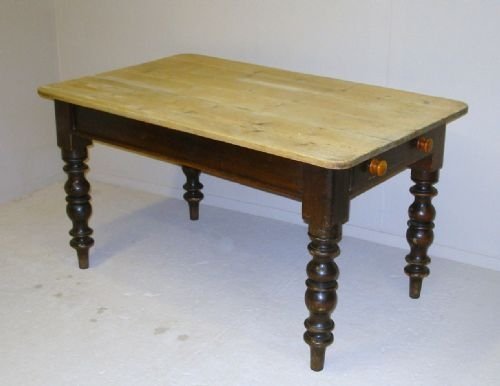 Pine Scrub-top Kitchen Table