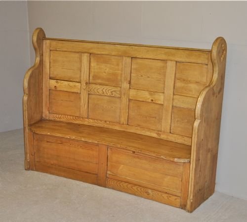 Panelled Pine Settle