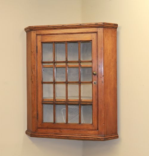 Antique Pine Corner Cupboard