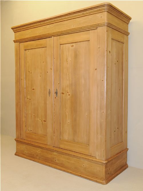 Antique Pine Double Wardrobe