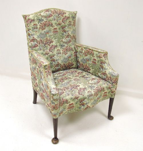 Upholstered Wing Armchair