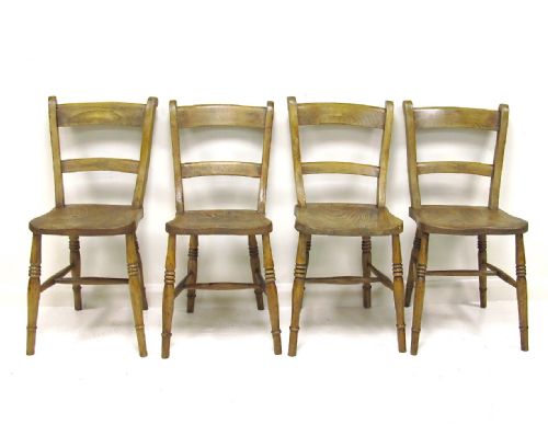 fig 1. Antique Farmhouse Kitchen Chairs