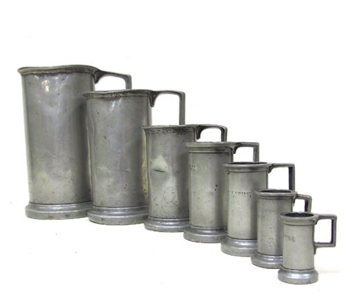 Antique Pewter Measures