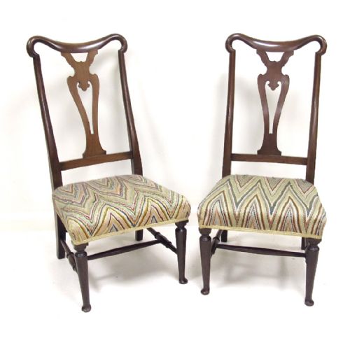 Pr Mahogany Occasional Chairs