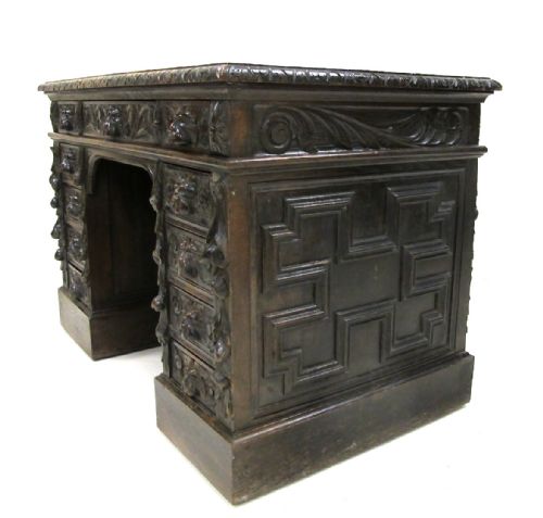 fig 1. Green Man Oak Desk