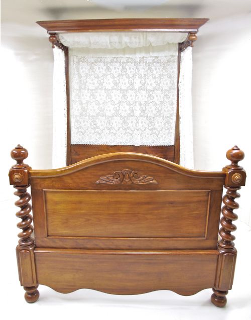 fig 1. Mahogany Half Tester Bed