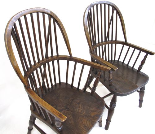 fig 1. Antique Windsor Armchairs