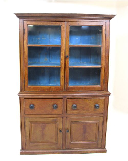 Pine Glazed Bookcase Dresser