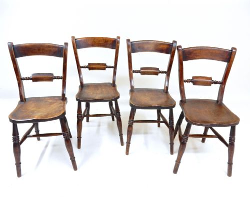 fig 1. Antique Windsor Kitchen Chairs