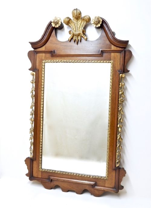 Mahogany and Gilt Wall Mirror