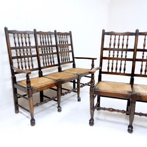 Pair Spindleback Settees