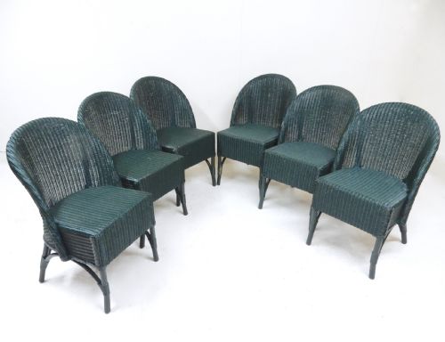Set 6 Lloyd Loom Chairs