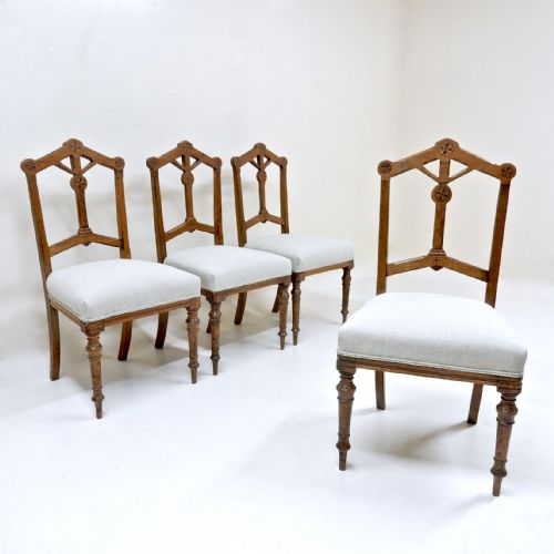 Set 4 Oak Dining Chairs