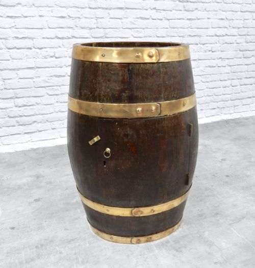 Brass Bound Oak Barrel