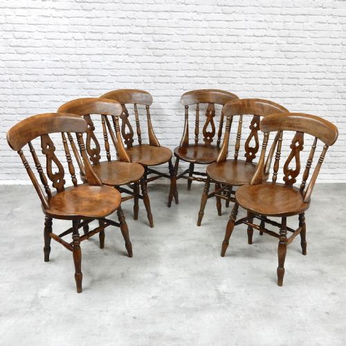 Set 6 Windsor Kitchen Chairs