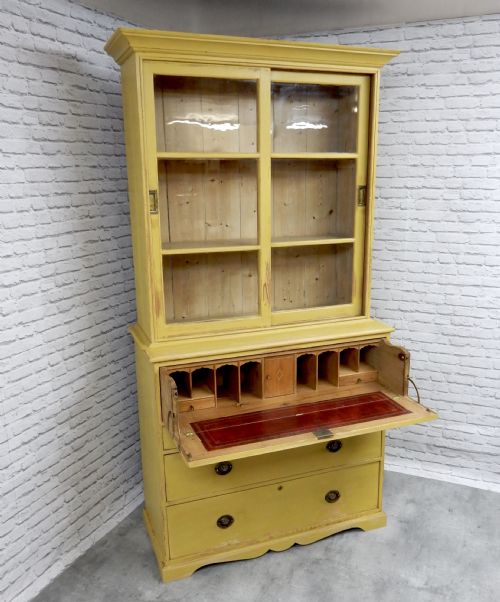 Pine Secretaire Bookcase